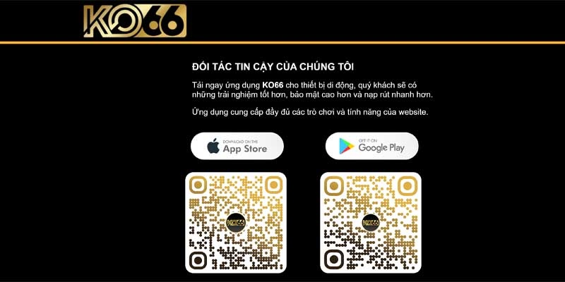 Tải app về điện thoại thông qua link vào KO66