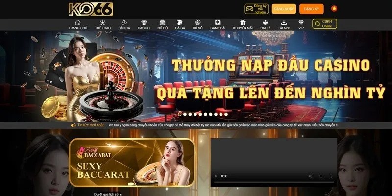 Cách truy cập link vào KO66 trên giao diện máy tính